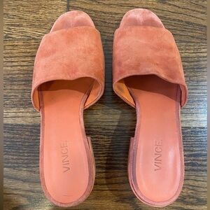 Orange Vince Rachelle slip on mule​​​​​​​​​​​​​​​​​​​​